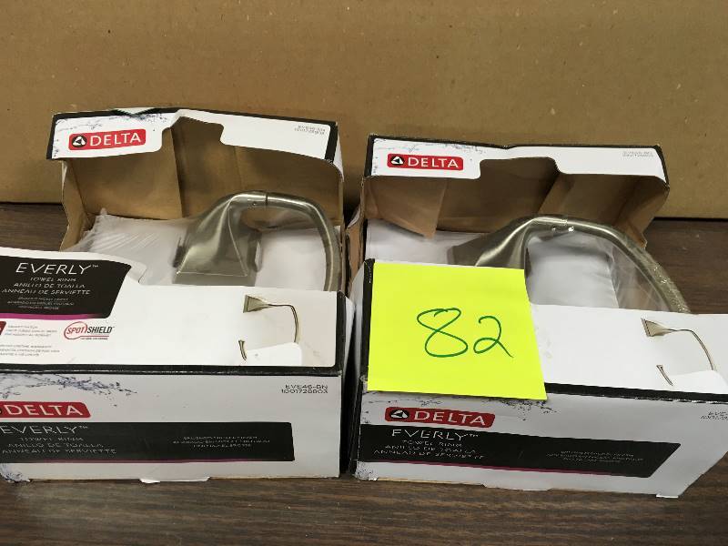 lot 82 image: Lot of 2 Delta Everly Towel Rings new