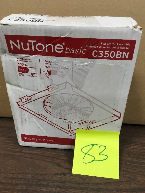 lot 83 image: Nutone basic Replacement Motor Wheel - 50 CFM for 696N