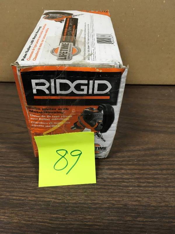 lot 89 image: RIDGID 3-12 in. Full-Size Palm Nailer are jam we dont able to tested