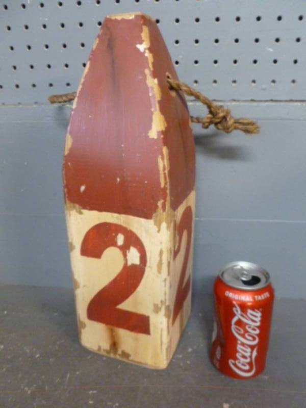 lot 187 image: Wood Buoy Decoration