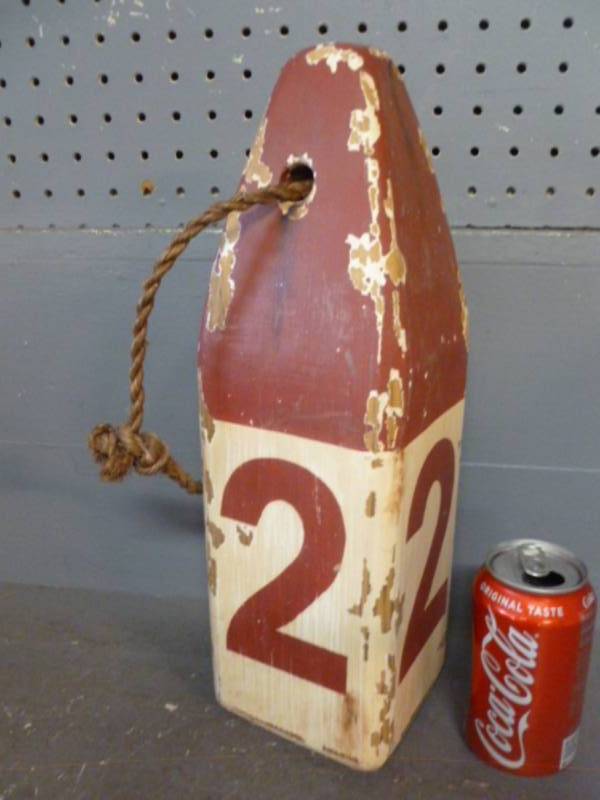 lot 188 image: Wood Buoy Decoration