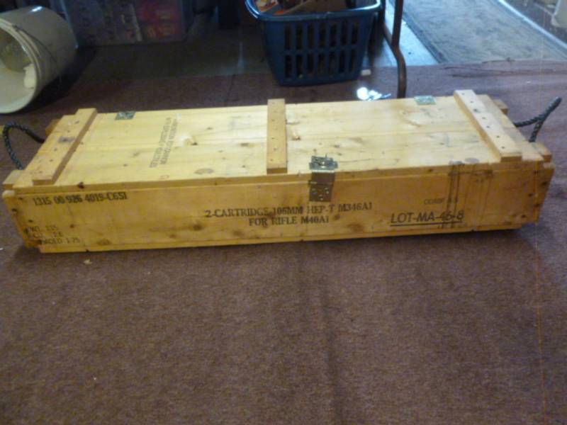 lot 213 image: Wooden Ammo Box