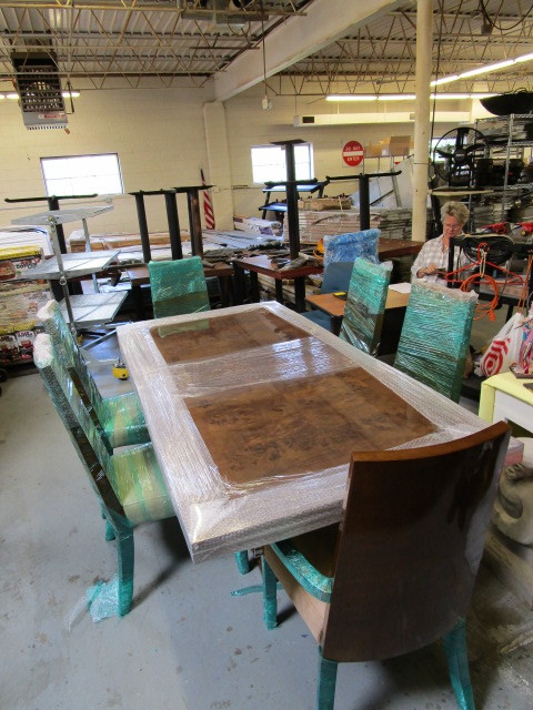 lot 105 image: ULTRA MODERN DINING SET