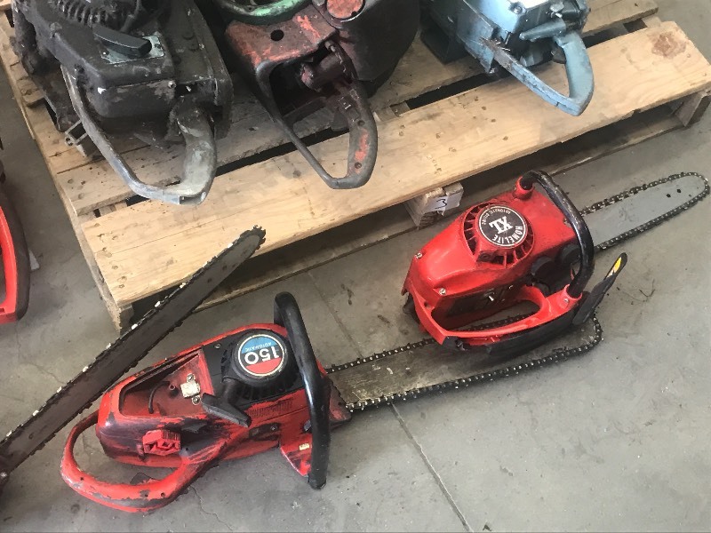 lot 12 image: Lot Of Assorted Homelite Chainsaws