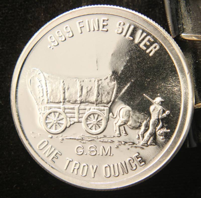1 TROY OZ. .999 FINE SILVER PROSPECTOR GOLDEN STATE MINT
