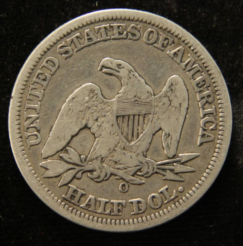 1854-O SEATED LIBERTY SILVER HALF DOLLAR