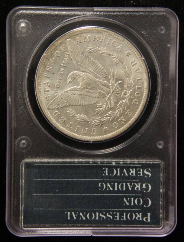 1884-O MORGAN SILVER DOLLAR MS62 PCGS 1ST GENERATION HOLDER (RATTLER)