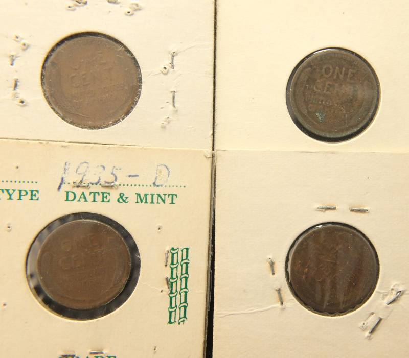 (4) EARLY DATE WHEAT CENTS 1910-S 1917-S 1918-S 1919-S