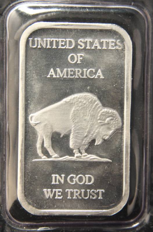 1 TROY OZ. .999 FINE SILVER BAR INDIAN BUFFALO SEALED