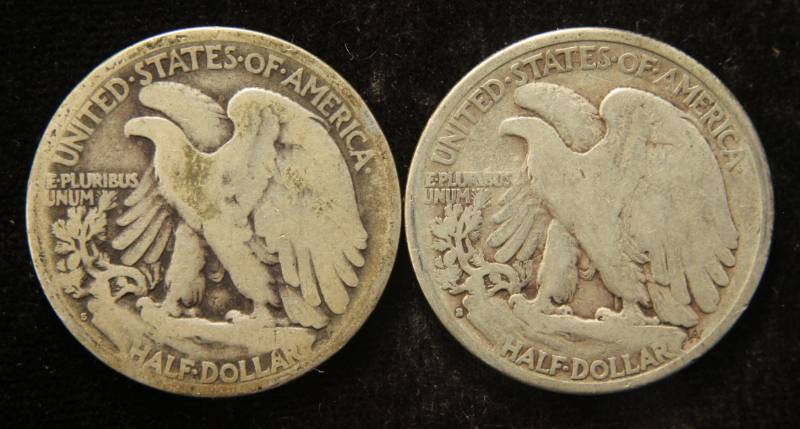 (2) WALKING LIBERTY HALF DOLLARS 1927-S & 1929-S
