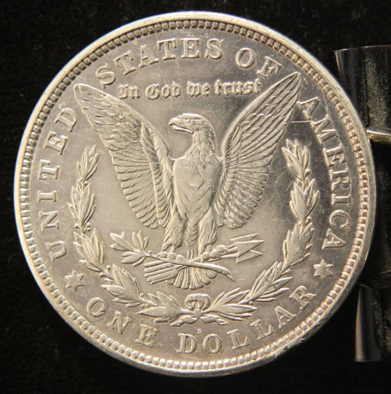 1921-D MORGAN SILVER DOLLAR AU