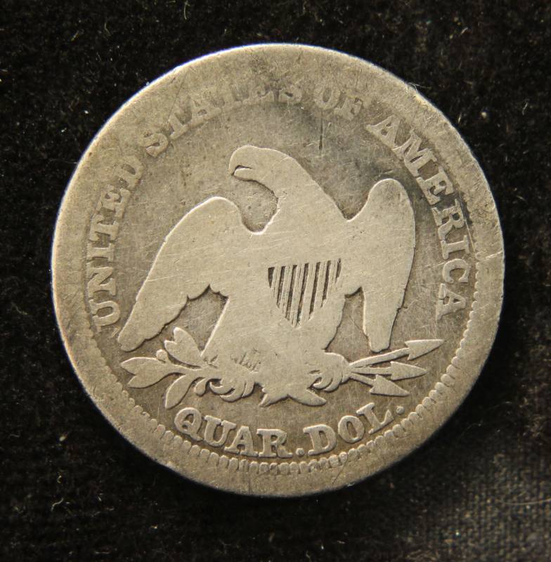 1854 SEATED LIBERTY SILVER QUARTER