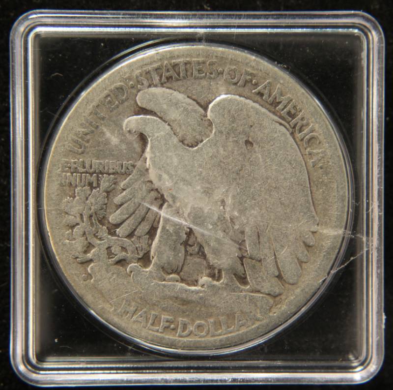 1923-S WALKING LIBERTY HALF DOLLAR IN CASE