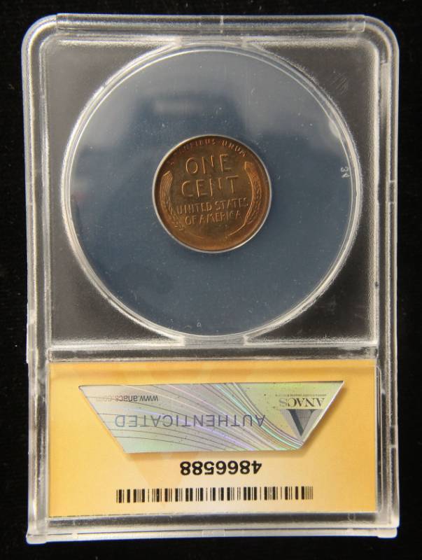 1935 US WHEAT CENT MS64RB ANACS