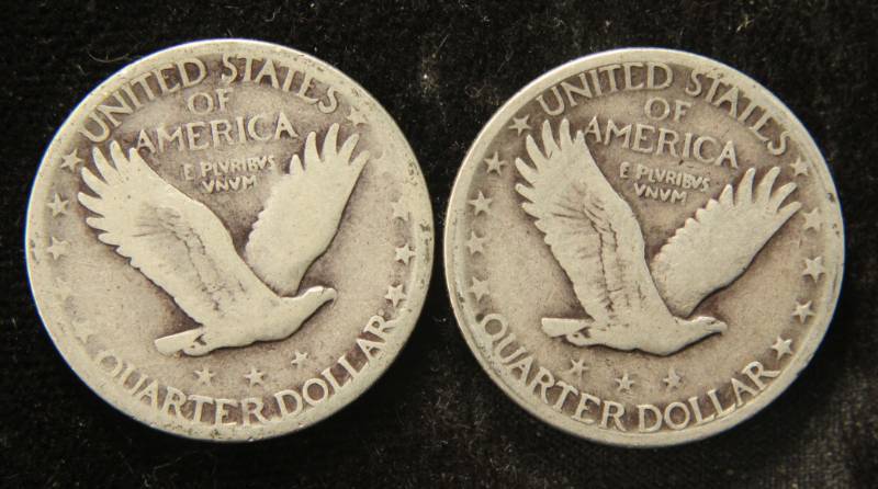 (2) STANDING LIBERTY SILVER QUARTERS 1928-S & 1929