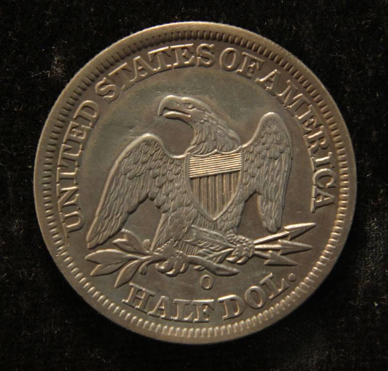 1847-O US SEATED LIBERTY SILVER HALF DOLLAR SHARP COIN