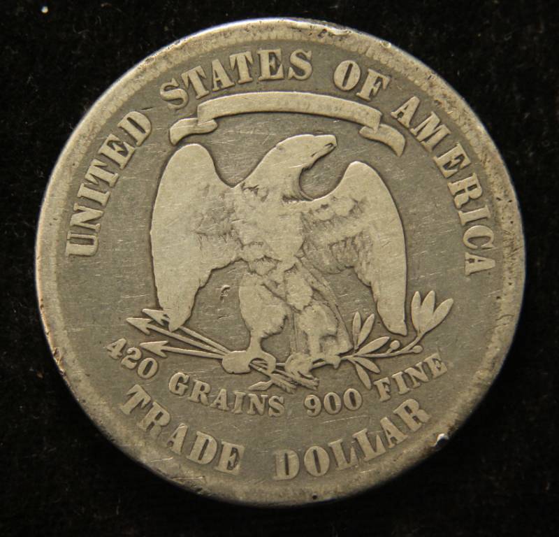 1877 US SILVER TRADE DOLLAR