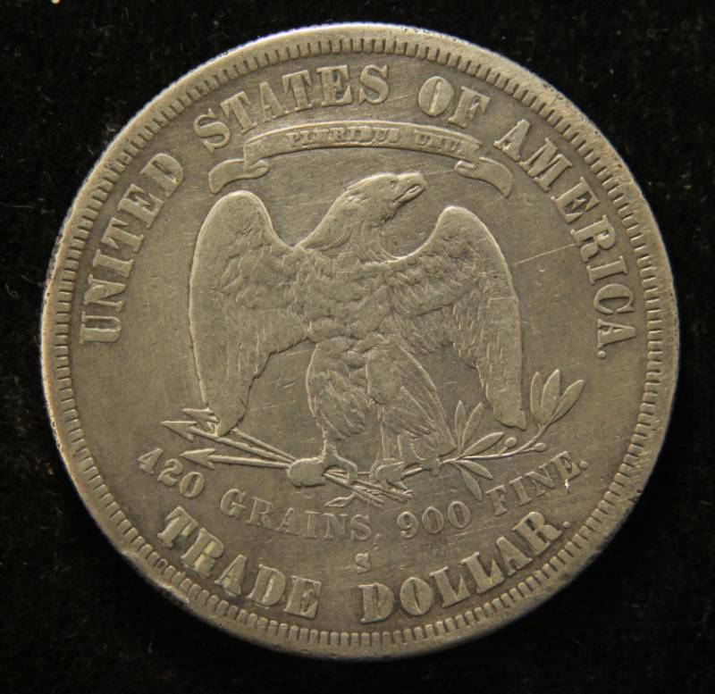 1878-S US SILVER TRADE DOLLAR