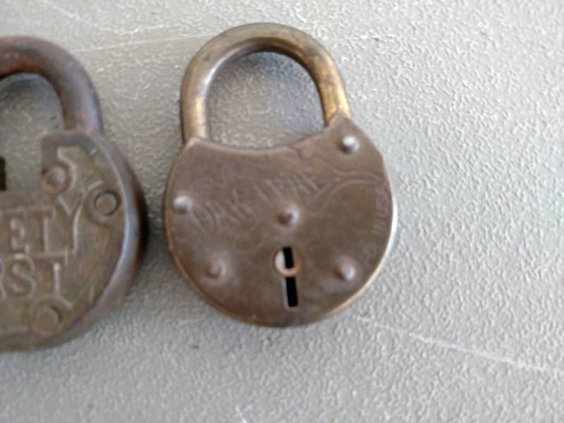 lot 76 image: (3) Brass Padlocks...