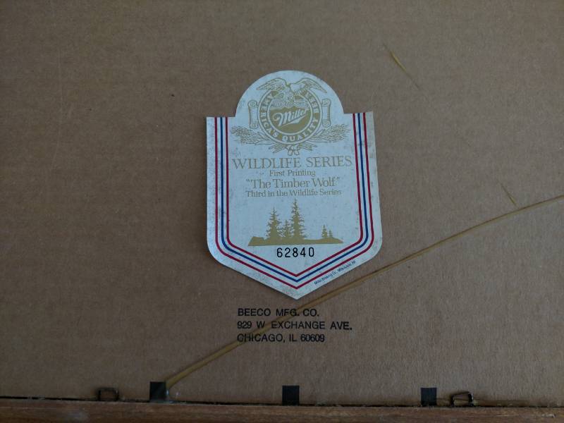 lot 101 image: Miller High Life Timber Wolf Minnes...
