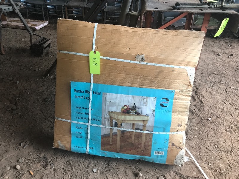 lot 68 image: BUTCHER BLOCK ISLAND -- LINON BRAND