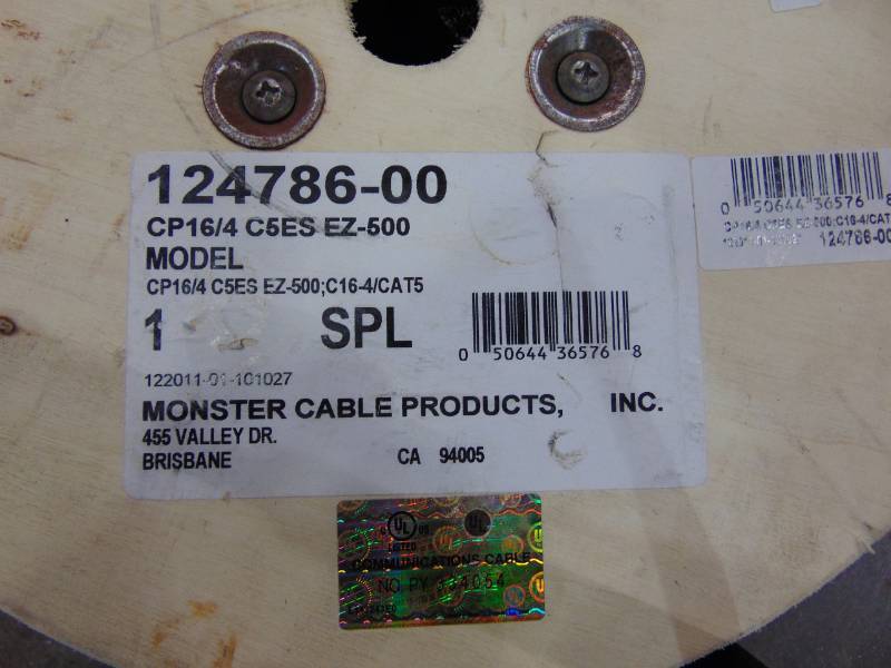 lot 17 image: (1) Spool of Monster Cable
