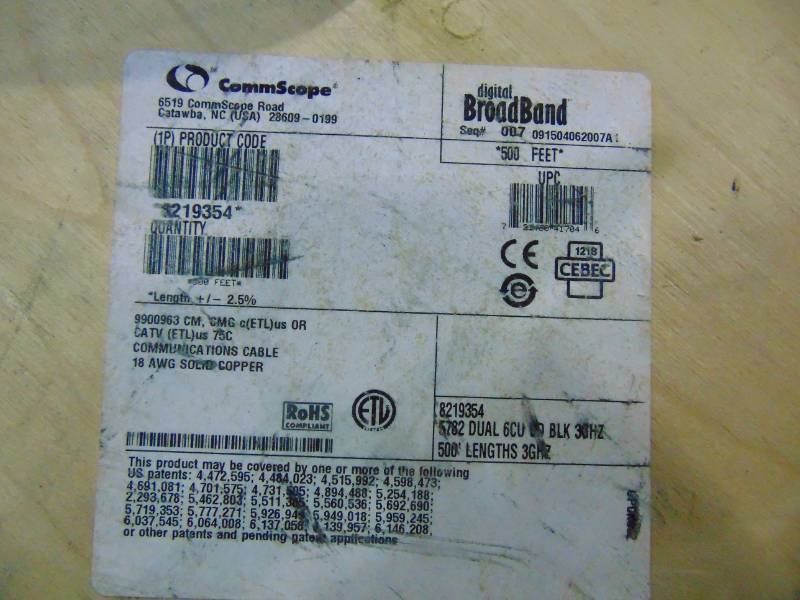 lot 22 image: (2) Spools of CommScope Cable