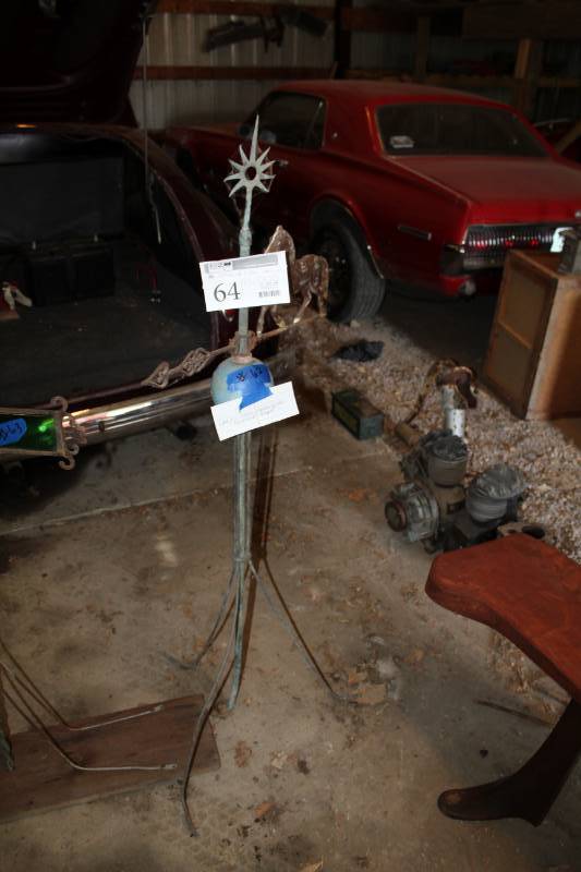 lot 64 image: Horse Weather Vane Lightning Rod