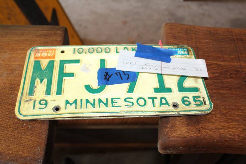 lot 83 image: A Pair of 1965 Minnesota License Plate Number MFJ712