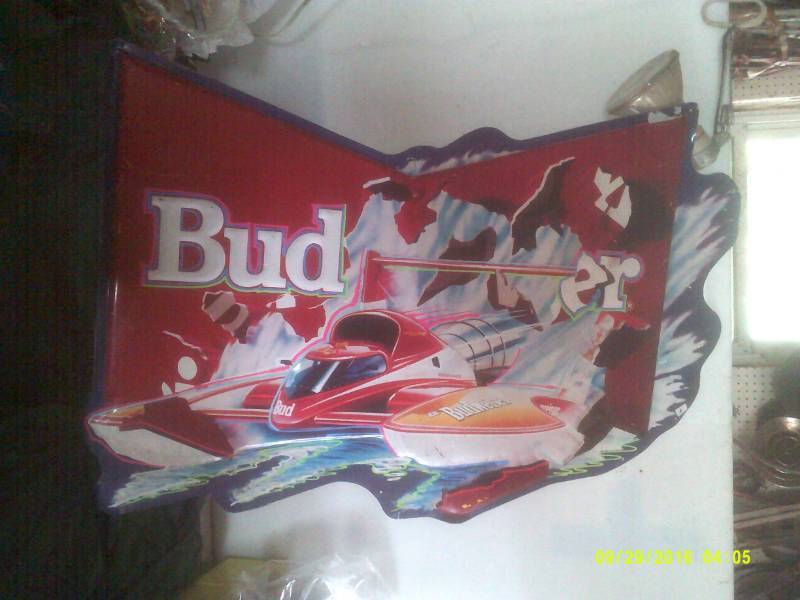 METAL BUDWEISER SIGN