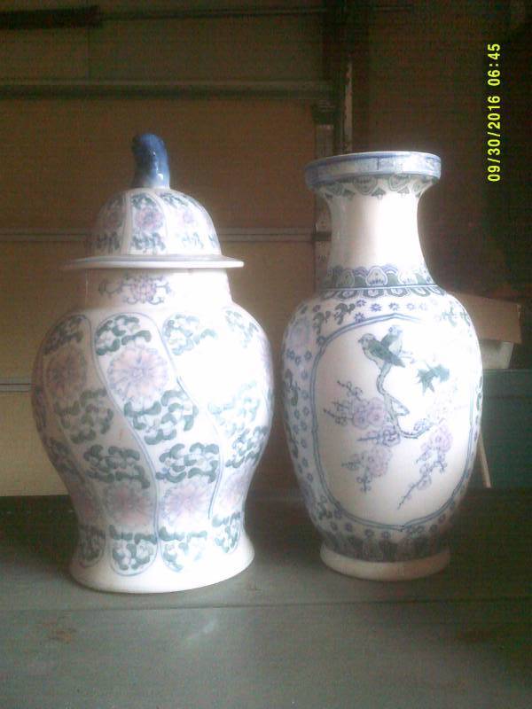 2 VERY LARGE VASES