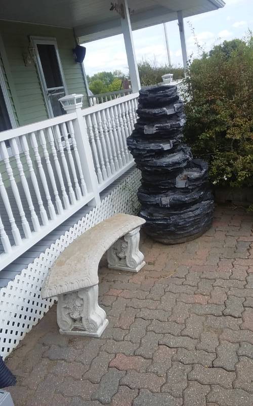 lot 66 image: Concrete Bench & Fountain