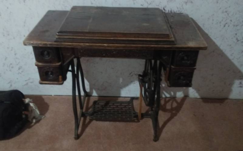 Vintage Treadle Sewing Machine Cabinet Only Rogers Mn Farmhouse