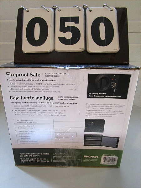lot 50 image: Stack-On Personal Fireproof Safe - Small