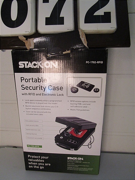 lot 72 image: Stack-On Portable Security Case with RFIDElectronic Lock