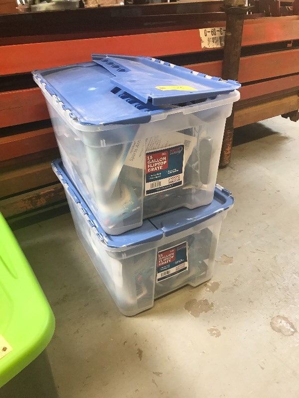 2 BINS FULL OF MP3 SWEAT BANDS
