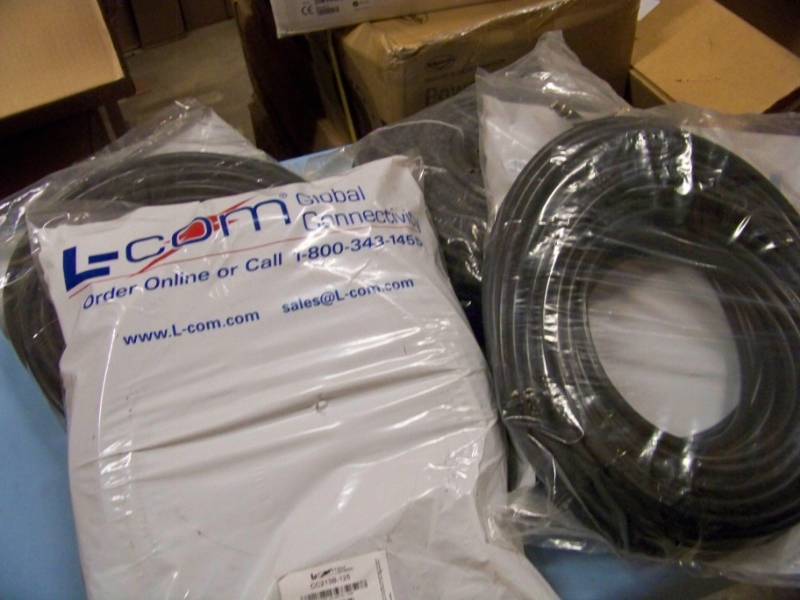 (4) L-Com RG213 Pro-Grade 125 AudioVideo Coaxial Coax Cables w BNC Connectors - NEW in packaging