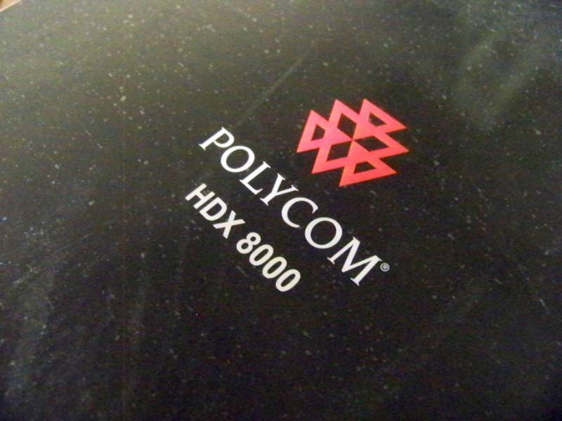 (2) Polycom, HDX 8000, High Definition HD TelePresence Video Conferencing Codecs w Rack Mount Shelves