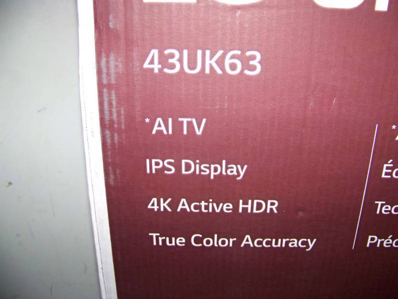 43, LG, 4K, SMART, UHD TV  Television with Stand and Remote Control - NEW in Original Box