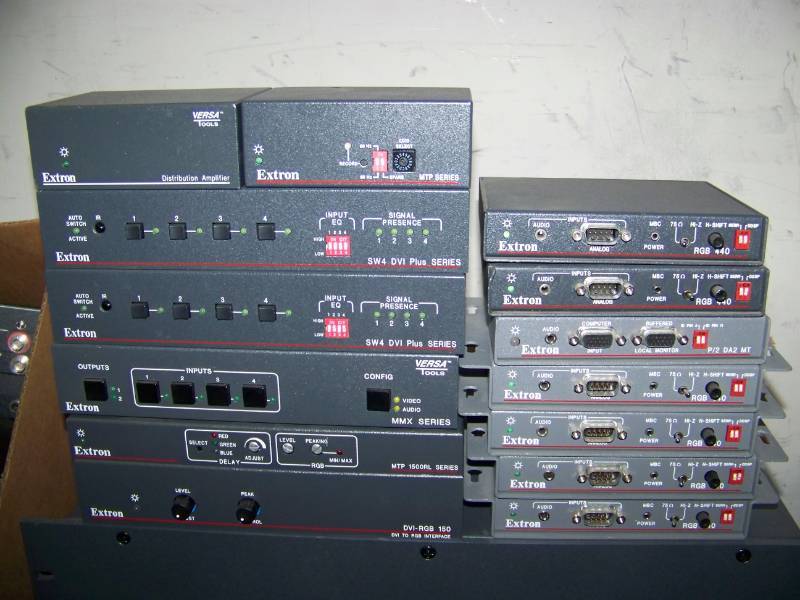 (LARGE LOT) Extron Electronics, Switchers, Interface Units, Wall Plates  Connectors and more