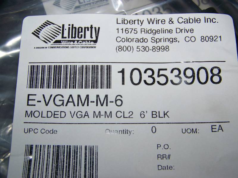 Liberty Wire & Cable, DVI-D, VGA and EZ Linx Cables - NEW in packaging