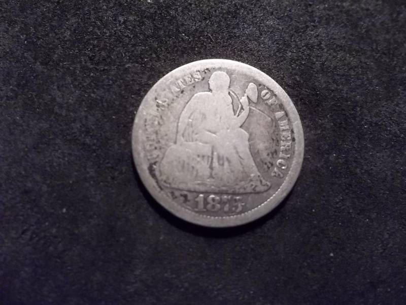 lot 66 image: 1875 Seated Liberty Dime