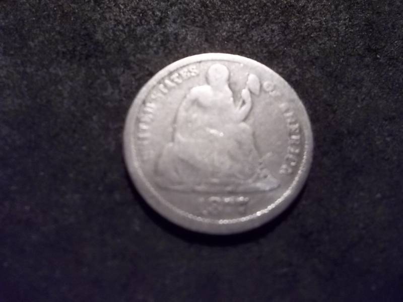 lot 68 image: 1877  Seated Liberty Dime