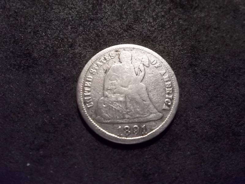 lot 69 image: 1891 S Seated Liberty Dime