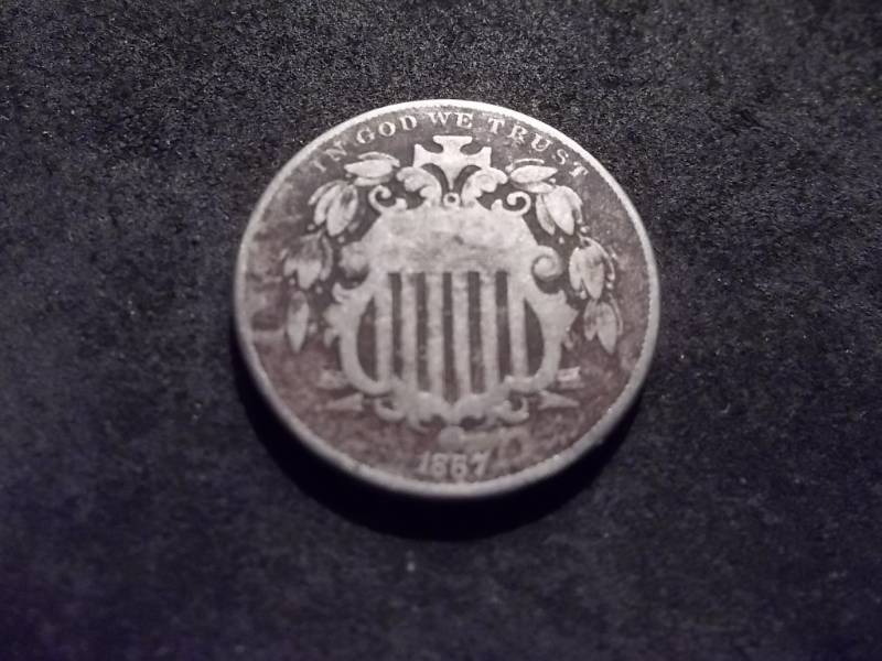 lot 71 image: 1867 Shield Nickel