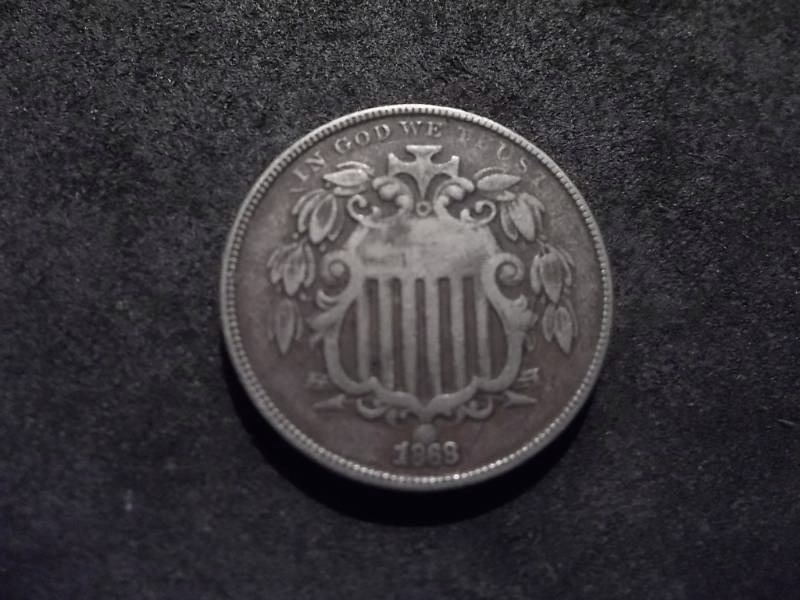 lot 72 image: 1868 Shield Nickel