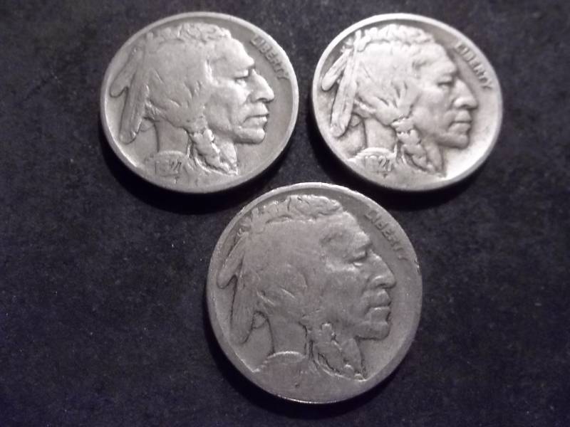 lot 80 image: 1927, 1927 D, 1927 S Buffalo Nickels