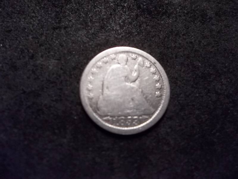 lot 84 image: 1853 Seated Liberty Half Dime With Arrows