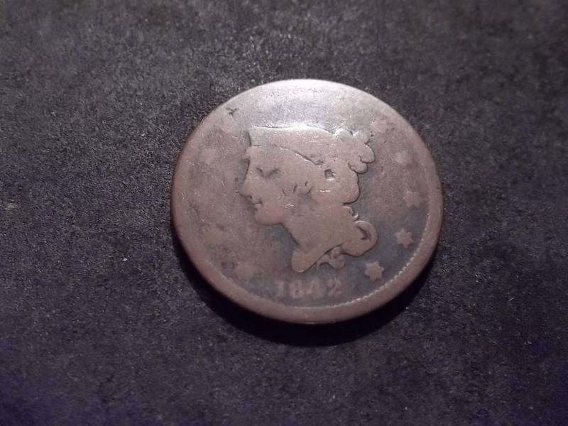 lot 96 image: 1842 Large Cent Small Date