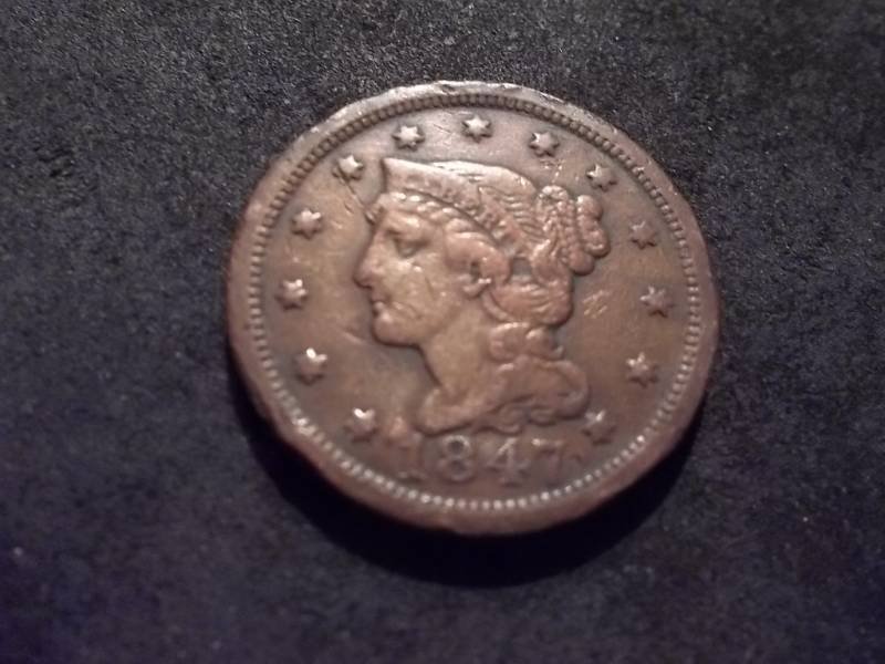 lot 98 image: 1847 Large Cent